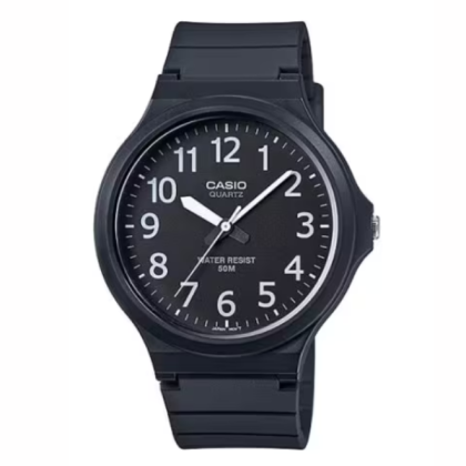 Casio General MW-240-1BV Black Resin Band Men Watch
